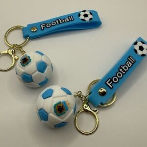 Set 2 Argentina Soccer Keychains, Argentina. New
